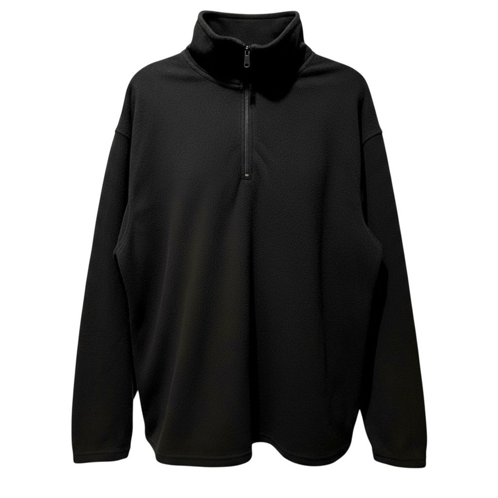 INTIMO Black 1/4 Zip Fleece Pullover Size XL Soft Cozy Warm Layer
